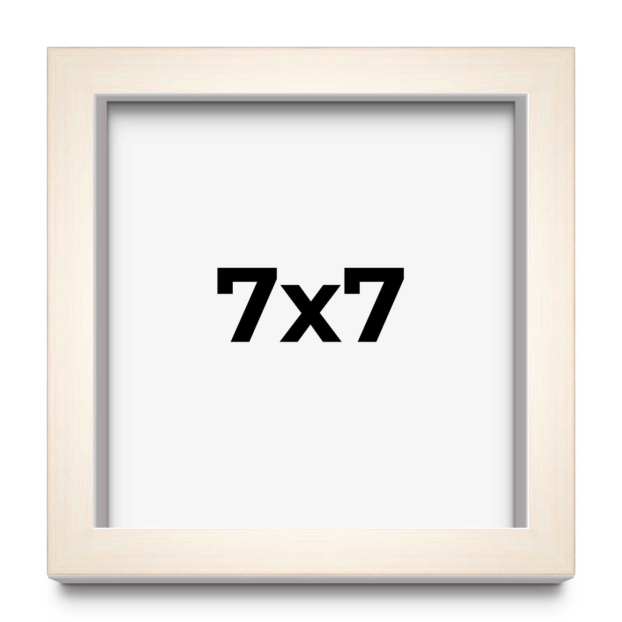 Square Shadow Box 3/4" Depth White Picture Frame - UV Acrylic, Backing, Hanging Hardware